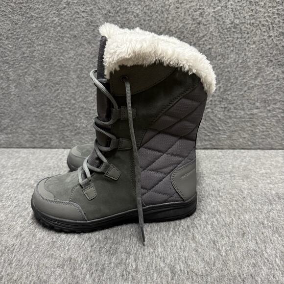 NWOT Columbia Ice Maiden II Boots Women's 6.5 Wide Gray Waterproof Insulated Fur - Picture 5 of 8